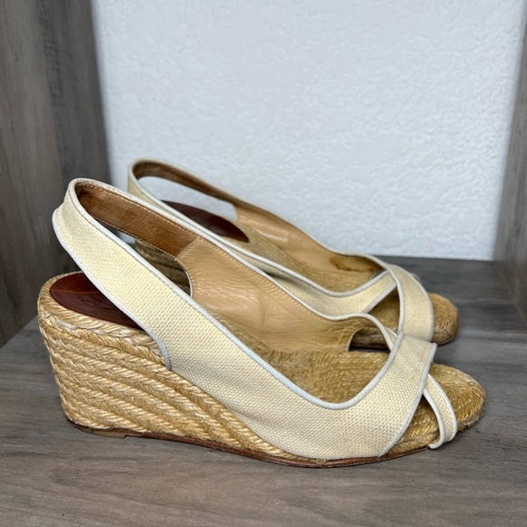 LOUBOUTIN Espadrille Slingback Wedge Sandals, Size 36 EU (6 US) - Picture 1 of 9